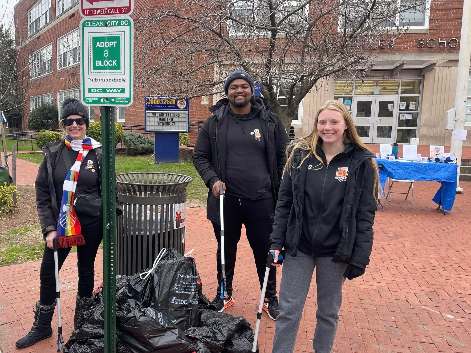 Dc-way-soccer-club-for-kids-in-washington-dc-2020-clean-up-at-chisholm-elementary-school